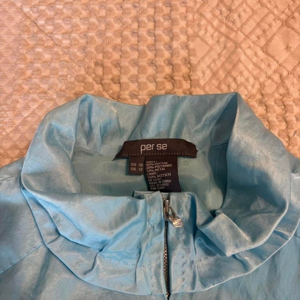 VTG Per Se Designer blue metal jacket - Picture 3 of 6